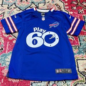 Kids Medium Buffalo Bills Nike Football Jersey stadium blue and red mesh